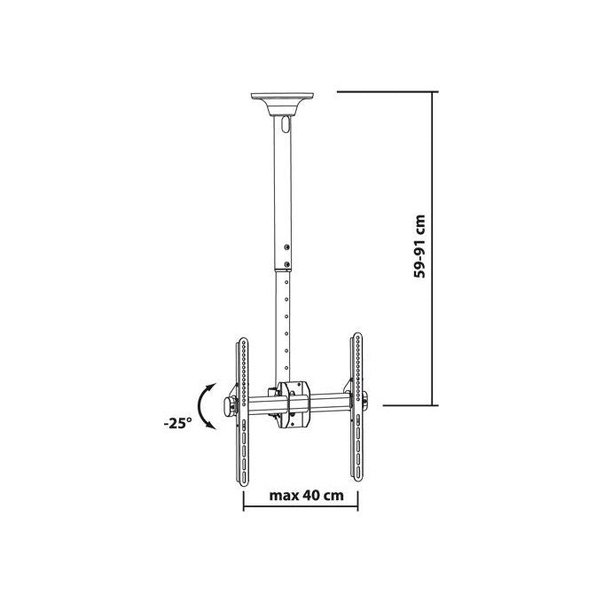 Jolly Line Supporto A Colonna C- 1 Piano Cristallo Temperato