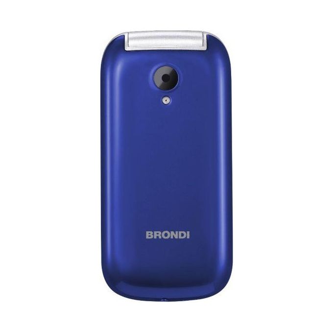 Brondi 10278083 Stone Telefono Cellulare a Conchiglia Flip Attivo Dual SIM Display 2.4'' Bluetooth MicroSD colore Blu