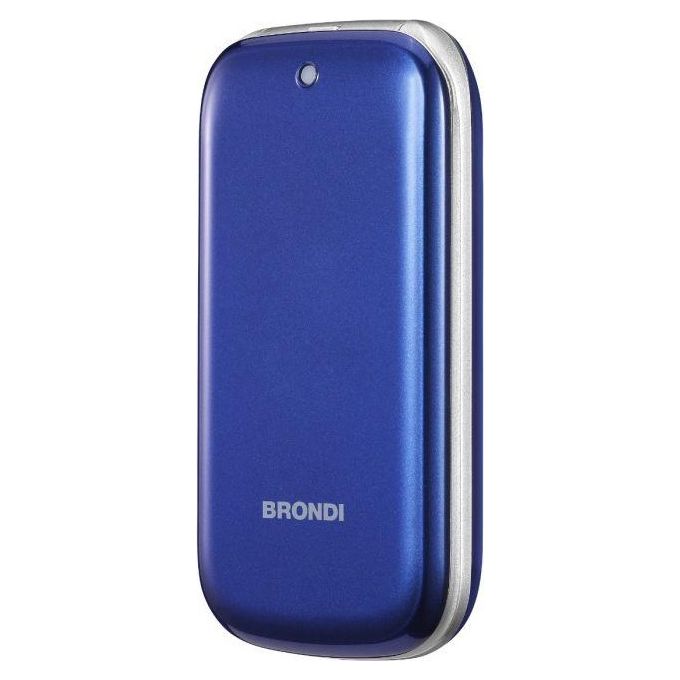 Brondi 10278083 Stone Telefono Cellulare a Conchiglia Flip Attivo Dual SIM Display 2.4'' Bluetooth MicroSD colore Blu