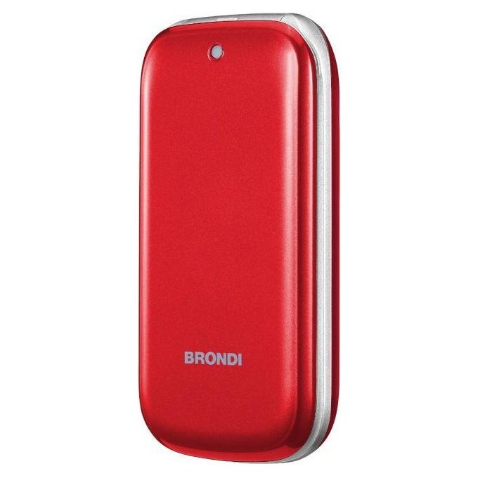 Brondi 10278082 Stone+ Cellulare Dual Sim Flip Attivo Display 2.4'' Fotocamera 1.3 MP Batteria 800 mAh colore Rosso