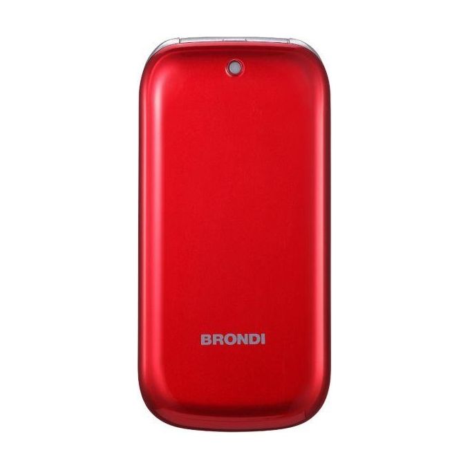 Brondi 10278082 Stone+ Cellulare Dual Sim Flip Attivo Display 2.4'' Fotocamera 1.3 MP Batteria 800 mAh colore Rosso