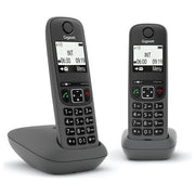 Gigaset AS490 DUO Telefono Cordless DECT 2 Cornette Display 2'' Vivavoce Rubrica 100 Voci colore Nero