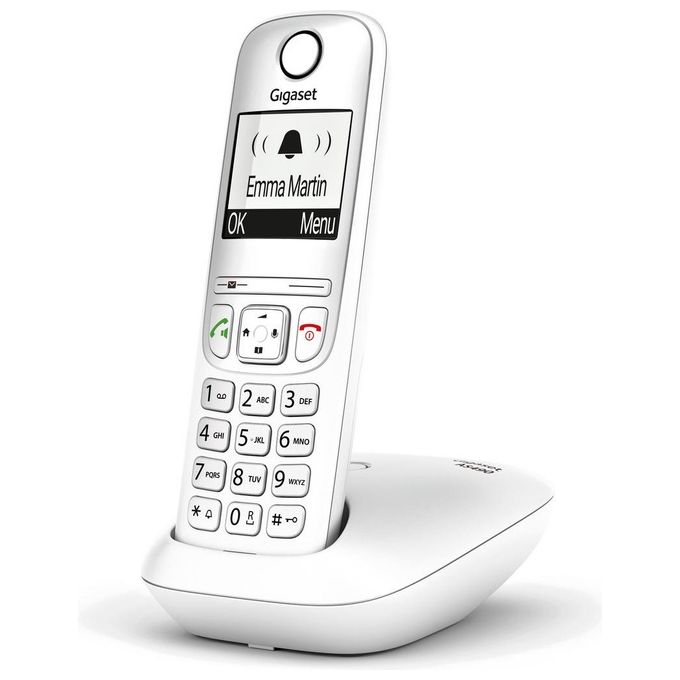 Gigaset AS490 Telefono Cordless DECT Vivavoce Display Rubrica 100 Voci ECO DECT colore Nero