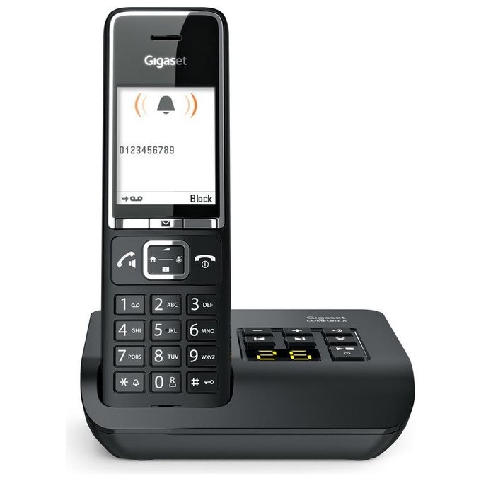 Gigaset S30852-H3021-K104 Comfort 550A Telefono Cordless DECT Segreteria 30min Vivavoce Display TFT 2.2'' Rubrica 200 colore Nero