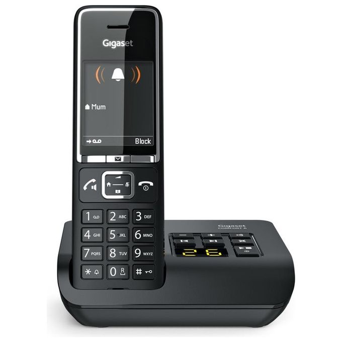 Gigaset S30852-H3021-K104 Comfort 550A Telefono Cordless DECT Segreteria 30min Vivavoce Display TFT 2.2'' Rubrica 200 colore Nero