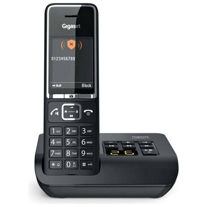 Gigaset S30852-H3021-K104 Comfort 550A Telefono Cordless DECT Segreteria 30min Vivavoce Display TFT 2.2'' Rubrica 200 colore Nero