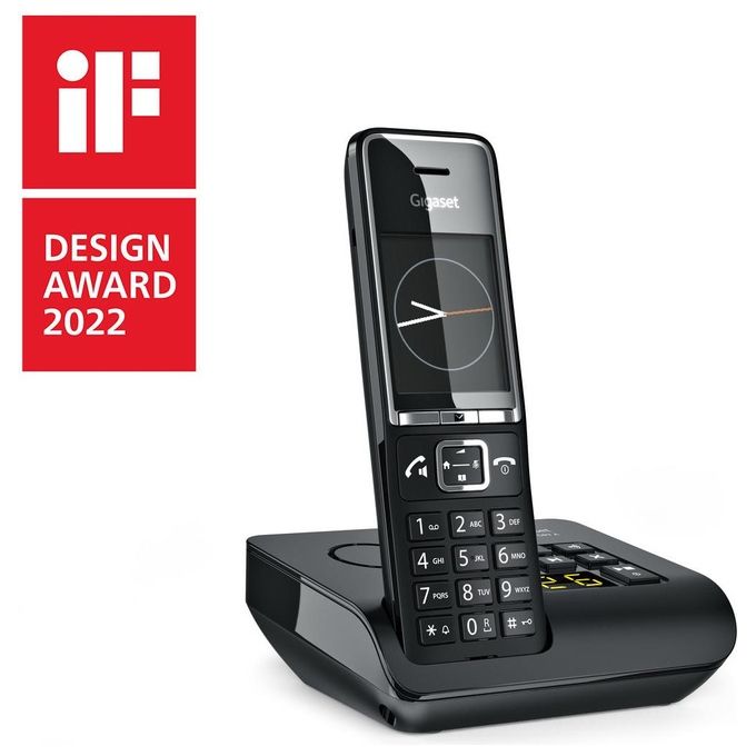 Gigaset S30852-H3021-K104 Comfort 550A Telefono Cordless DECT Segreteria 30min Vivavoce Display TFT 2.2'' Rubrica 200 colore Nero