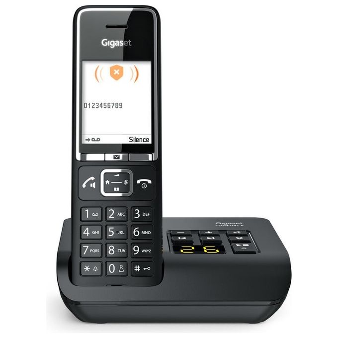 Gigaset S30852-H3021-K104 Comfort 550A Telefono Cordless DECT Segreteria 30min Vivavoce Display TFT 2.2'' Rubrica 200 colore Nero