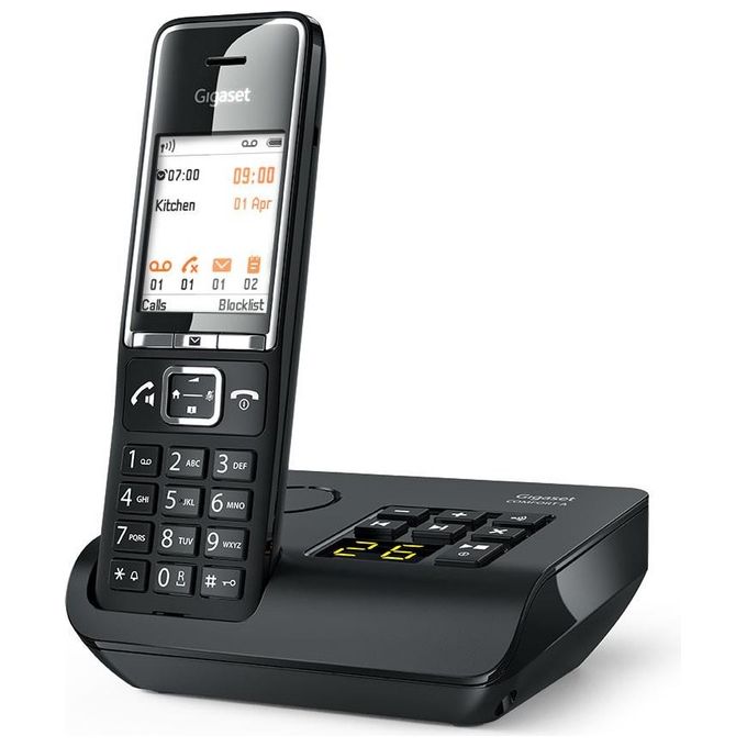 Gigaset S30852-H3021-K104 Comfort 550A Telefono Cordless DECT Segreteria 30min Vivavoce Display TFT 2.2'' Rubrica 200 colore Nero