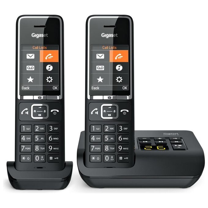 Gigaset SIE-C550ADUO Comfort 550A Duo Telefono Cordless DECT Display 2.2'' Vivavoce Segreteria colore Nero