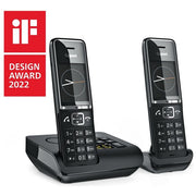 Gigaset SIE-C550ADUO Comfort 550A Duo Telefono Cordless DECT Display 2.2'' Vivavoce Segreteria colore Nero