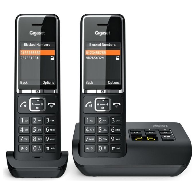 Gigaset SIE-C550ADUO Comfort 550A Duo Telefono Cordless DECT Display 2.2'' Vivavoce Segreteria colore Nero