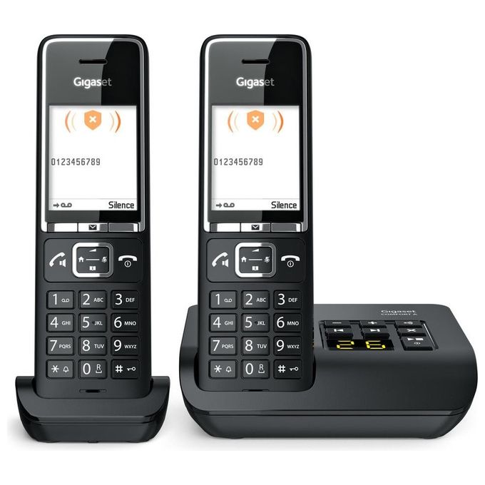 Gigaset SIE-C550ADUO Comfort 550A Duo Telefono Cordless DECT Display 2.2'' Vivavoce Segreteria colore Nero