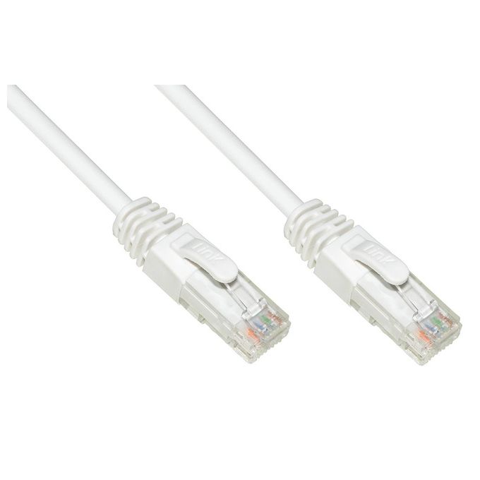 Link Cavo di Rete Categoria 6a Non Schermato Utp Awg24 Bianco Halogenfree 15mt