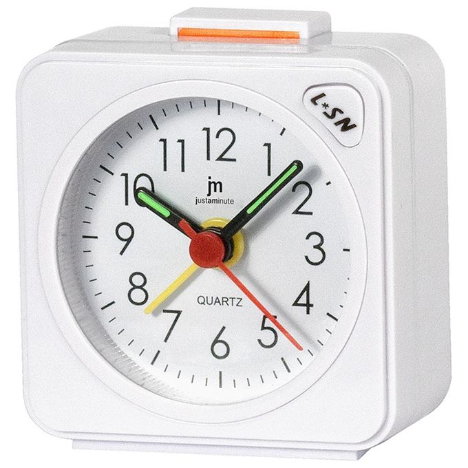 Lowell Sveglia JA7051S Justaminute Funzione Snooze Color Argento Design Moderno e Compatto