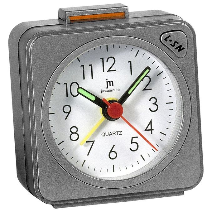 Lowell Sveglia JA7051S Justaminute Funzione Snooze Color Argento Design Moderno e Compatto