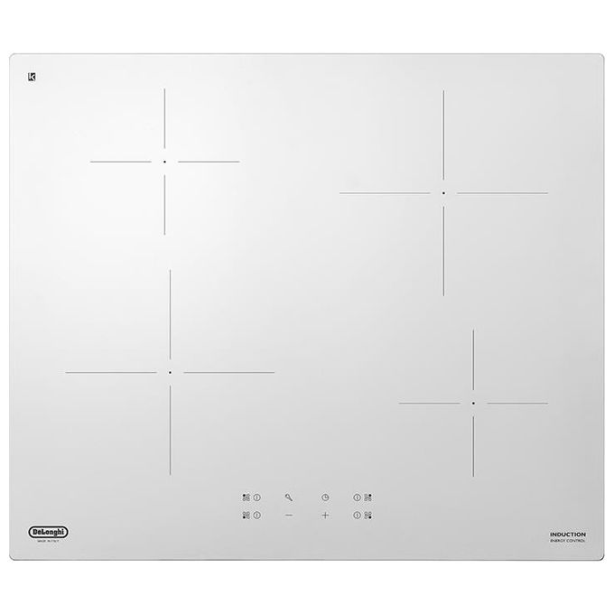 De'Longhi PIB62 Linea Design Piano cottura a induzione 60 cm 4 zone vetroceramica Touch Control funzione Boost colore Bianco