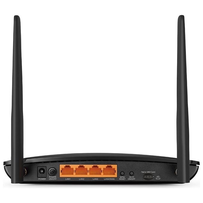 TP-Link ARCHER MR500 Router 4G+ Cat6 300 Mbps Wi-Fi Dual Band AC1200 MU-MIMO Porte Gigabit colore Nero