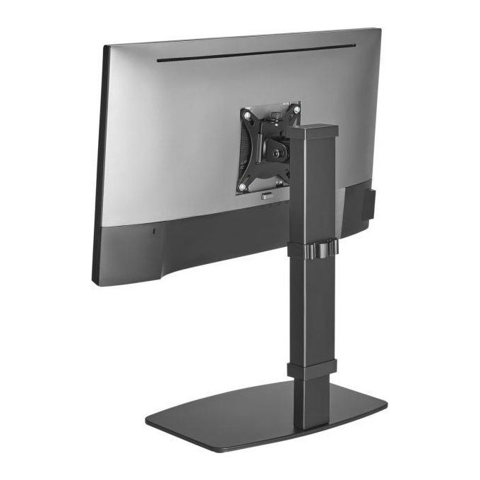 Equip 650126 Supporto Monitor da Scrivania 17'' 32'' portata 8 Kg VESA 100x100 rotazione 360° regolazione altezza colore Nero