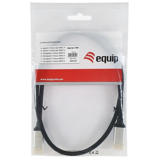 Equip Cavo DisplayPort 5mt Alluminio-Nero