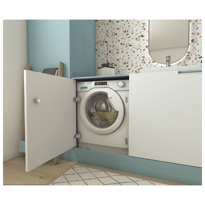 Candy  Smart CBW 27D1E-S Lavatrice da Incasso a carica frontale 7 Kg Classe D 1200 giri 16 Programmi Bianco