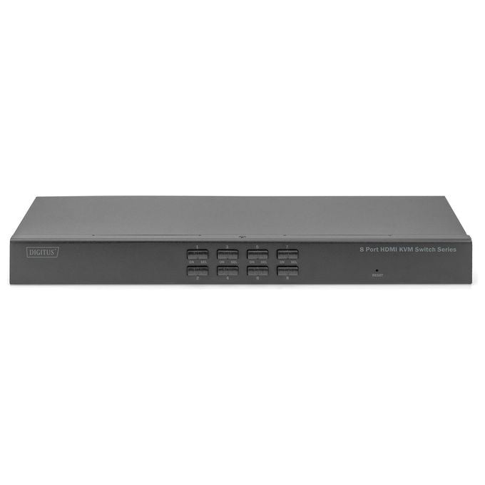 Digitus DS-12910 Switch KVM HDMI 8 Porte 4K Ultra HD 3840 x 2160 Pixel 30 Hz con Auto-Scan e Keep-Online colore Nero
