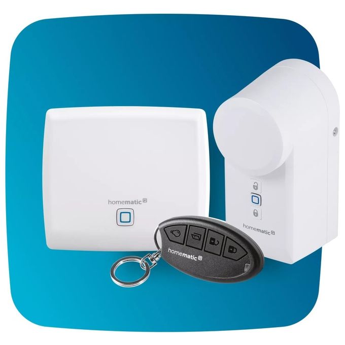 Homematic IP HMIP-SK14 Starter Set Serratura Intelligente Senza Chiave 868 MHz Access Point Telecomando colore Bianco