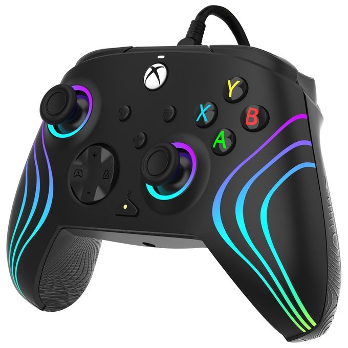 PDP 049-024 Afterglow Wave Gamepad Xbox Series X S Xbox One PC RGB USB tipo-C cablato colore Nero