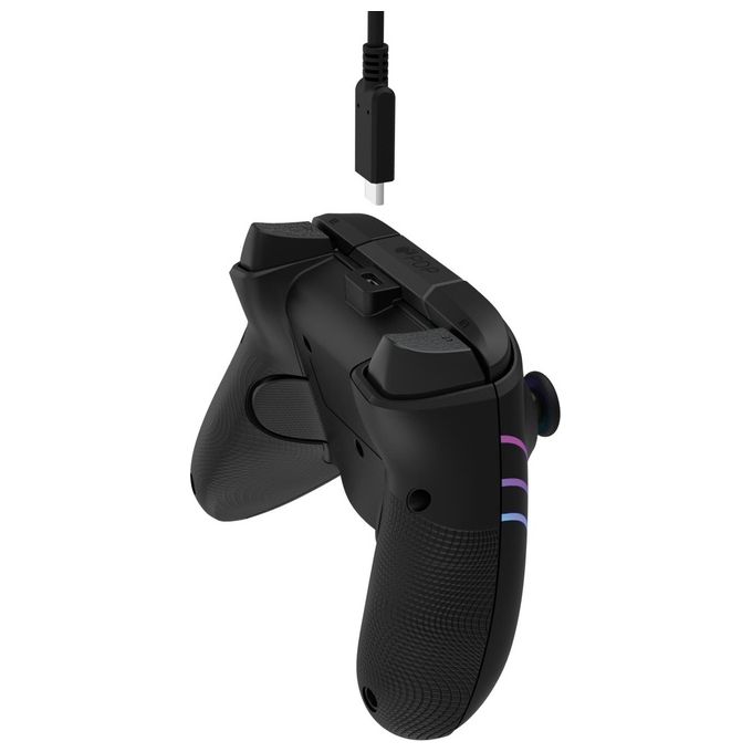 PDP 049-024 Afterglow Wave Gamepad Xbox Series X S Xbox One PC RGB USB tipo-C cablato colore Nero