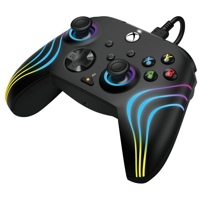 PDP 049-024 Afterglow Wave Gamepad Xbox Series X S Xbox One PC RGB USB tipo-C cablato colore Nero
