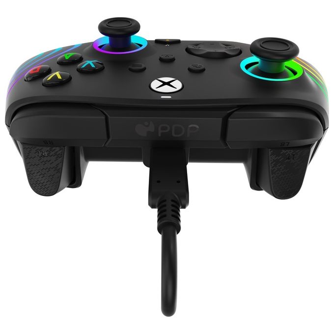 PDP 049-024 Afterglow Wave Gamepad Xbox Series X S Xbox One PC RGB USB tipo-C cablato colore Nero