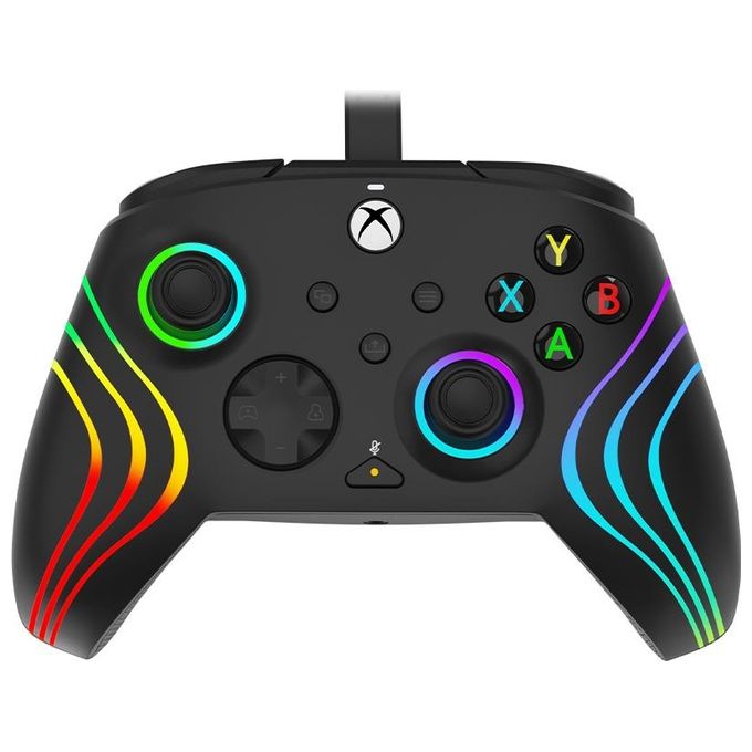 PDP 049-024 Afterglow Wave Gamepad Xbox Series X S Xbox One PC RGB USB tipo-C cablato colore Nero