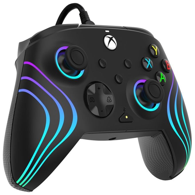 PDP 049-024 Afterglow Wave Gamepad Xbox Series X S Xbox One PC RGB USB tipo-C cablato colore Nero