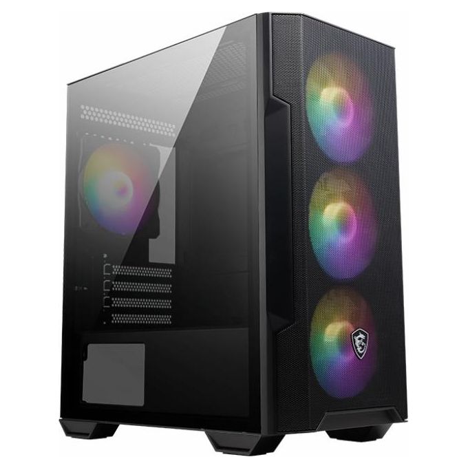 MSI 306-7G20R21-809 MAG FORGE M100R Case Mini Tower Micro-ATX Mini-ITX Mesh 4 Ventole ARGB 120mm Vetro Temperato USB 3.2 colore Nero