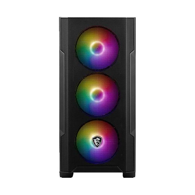 MSI 306-7G20R21-809 MAG FORGE M100R Case Mini Tower Micro-ATX Mini-ITX Mesh 4 Ventole ARGB 120mm Vetro Temperato USB 3.2 colore Nero