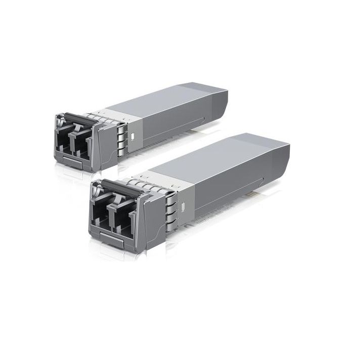 Ubiquiti UACC-OM-MM-10G-D-2 Modulo del Ricetrasmettitore di Rete in Fibra Ottica 10000 Mbit-s 850 nm LC Duplex fino a 300 m 2 Pezzi colore Argento