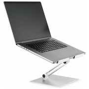 Durable 505023 Supporto Alza Notebook Regolabile per Laptop e Tablet da 10'' a 17'' Fino a 5 Kg in Alluminio Pieghevole con Dissipazione del Calore colore Argento