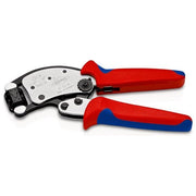 KNIPEX 97 53 19 Twistor T Pinza a Crimpare Autoregolante per Capicorda con Testa Girevole 360° Capacita' 0,14 — 10 mm² con Impugnature Bicomponente colore Rosso