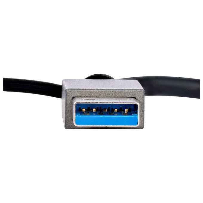 StarTech.com 107B-USB-HDMI Adattatore USB 3.0 a Doppio HDMI Risoluzione 4K30Hz e 1080p Cavo Integrato 11cm USB-A e USB-C colore Grigio