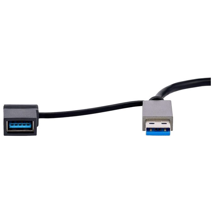 StarTech.com 107B-USB-HDMI Adattatore USB 3.0 a Doppio HDMI Risoluzione 4K30Hz e 1080p Cavo Integrato 11cm USB-A e USB-C colore Grigio