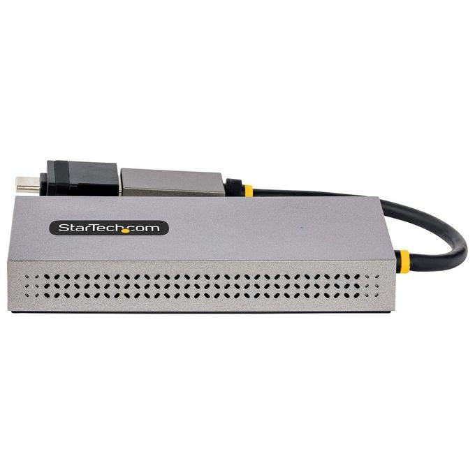 StarTech.com 107B-USB-HDMI Adattatore USB 3.0 a Doppio HDMI Risoluzione 4K30Hz e 1080p Cavo Integrato 11cm USB-A e USB-C colore Grigio