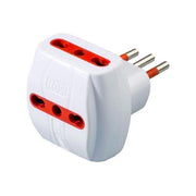 Rosi Adattatore Triplo Spina 2P+T Presa Bipasso 2P+T Bianco