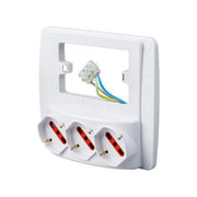 Presa Multipla da parete Emilia Smart con prese bivalenti 10-16 A compatibile con tutte le placche