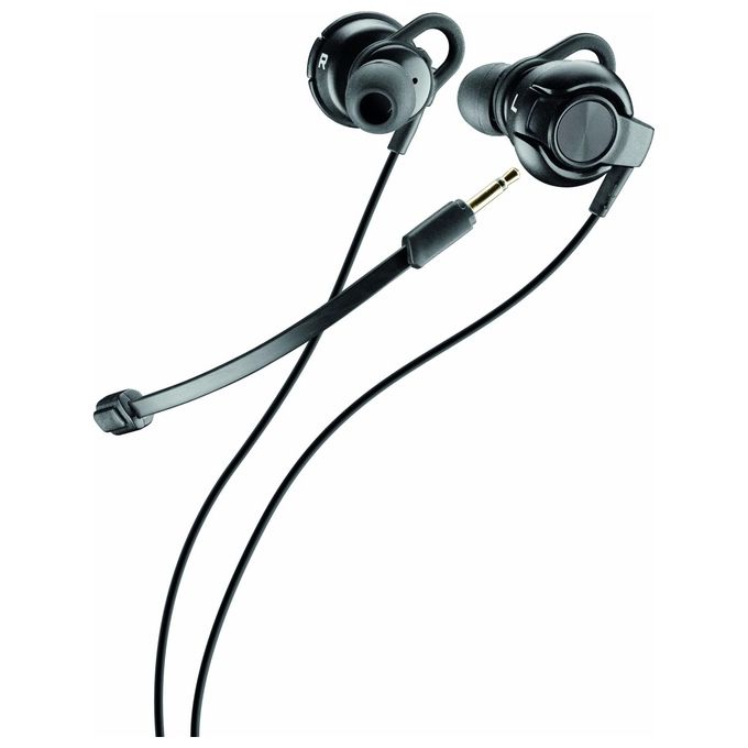 Cellularline AUDISTINCTK Distinct Auricolare In-ear con Microfono Cablato Jack 3.5mm Stereofonico colore Nero