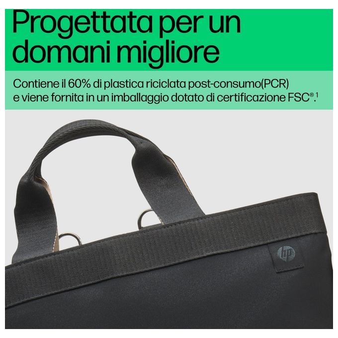 HP 9C2H0AA Borsa-Zaino Convertibile per Laptop fino a 14 pollici 18 L con Tasca RFID e Materiale Riciclato colore Nero