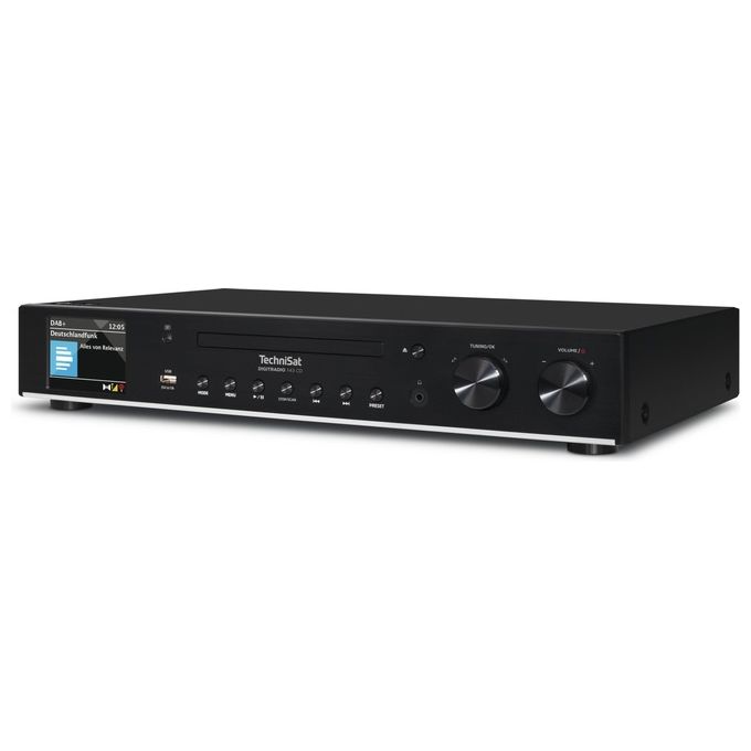 TechniSat 0000-3989 DIGITRADIO 143 CD V3 Sintonizzatore HiFi Radio Internet DAB+ FM Bluetooth Spotify Wi-Fi Lettore CD colore Nero