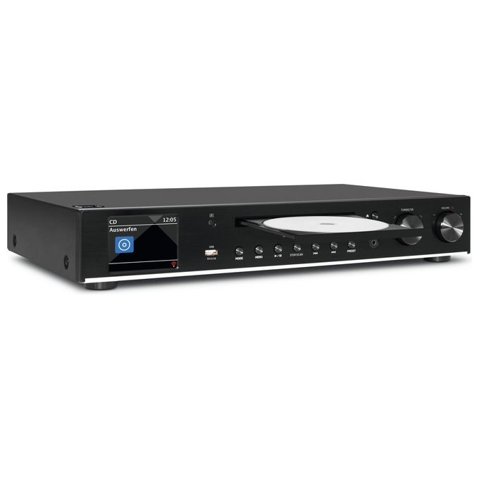 TechniSat 0000-3989 DIGITRADIO 143 CD V3 Sintonizzatore HiFi Radio Internet DAB+ FM Bluetooth Spotify Wi-Fi Lettore CD colore Nero