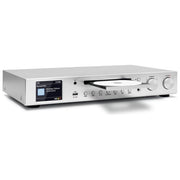 TechniSat 0001-3989 DIGITRADIO 143 CD Sintonizzatore HiFi Digitale DAB+ FM Radio Internet Bluetooth Spotify Lettore CD WLAN 43 5 cm colore Argento
