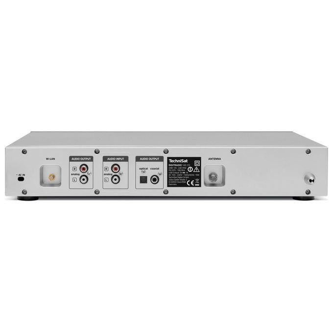 TechniSat 0001-3989 DIGITRADIO 143 CD Sintonizzatore HiFi Digitale DAB+ FM Radio Internet Bluetooth Spotify Lettore CD WLAN 43 5 cm colore Argento