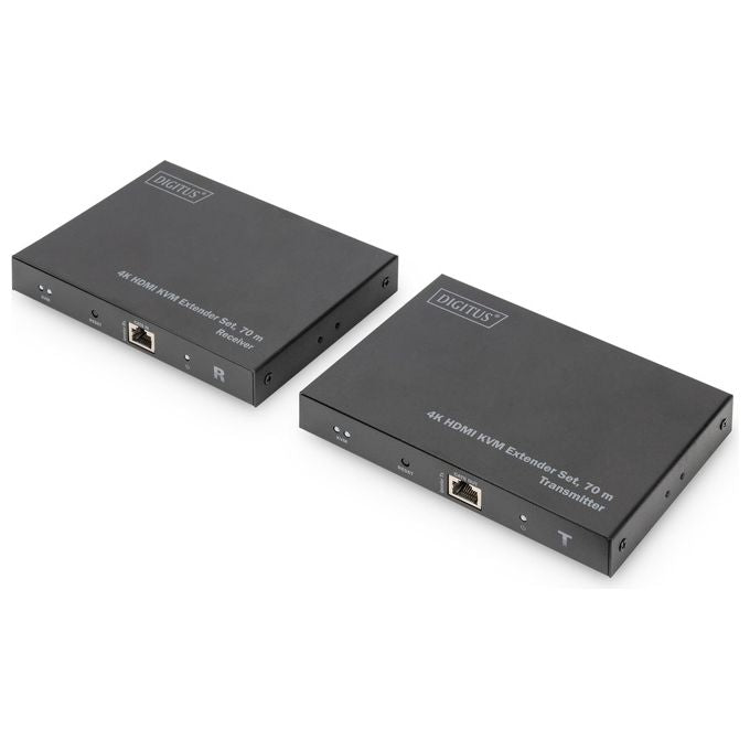Digitus DS-55513 Estensore KVM HDMI 4K 70 m UHD 4K2K 60Hz HDR 4:4:4 HDMI 2.0 HDCP 2.2-1.4 KVM USB Audio S-PDIF Loop-Out colore Nero